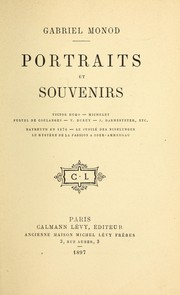 Cover of: Portraits et souvenirs by Gabriel Monod