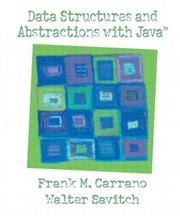 Cover of: Data Structures and Abstractions with Java by Frank Carrano, Walter Savitch