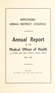 Cover of: [Report 1949] | Ripponden (England) Urban District Council
