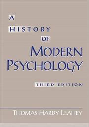 Cover of: A history of modern psychology