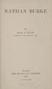 Cover of: Nathan Burke | Mary Stanbery Watts