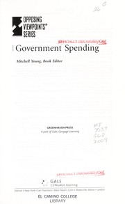 Cover of: Government Spending (Opposing Viewpoints)