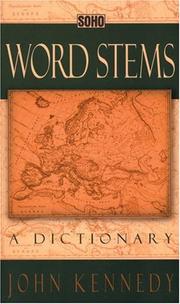 Cover of: Word stems: a dictionary