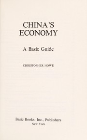 Cover of: China's economy by Christopher Howe