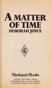 Cover of: Matter Of Time | Deborah Joyce