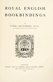 Cover of: Royal English bookbindings