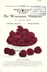 Cover of: Twenty-seventh annual catalog, 1929 | Wisconsin Nurseries