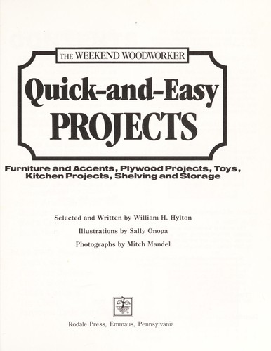 The Weekend woodworker, quick-and-easy projects (1992 edition) | Open