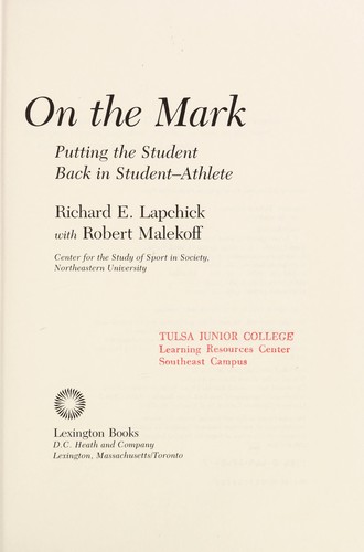 On the mark by Richard Edward Lapchick