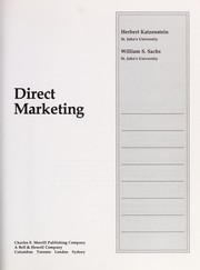 Cover of: Direct marketing