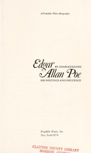 Cover of: Edgar Allan Poe: his writings and influence. | Charles Haines