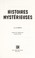 Cover of: Histoires mystérieuses