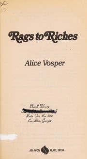 Cover of: Rags to riches | Alice Vosper