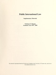 Cover of: Public international law | Edward M. Morgan