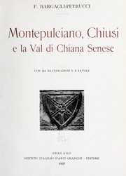 Cover of: Montepulciano: Chiusi e la Val di Chiana senese