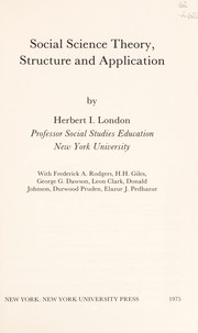 Cover of: Social science theory | Herbert Ira London