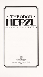 Cover of: Theodor Herzl | Norman H. Finkelstein