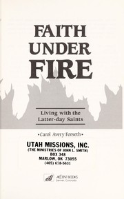 Cover of: Faith under fire | Carol Avery Forseth