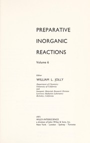 Cover of: Preparative inorganic reactions. | 