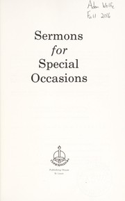 Cover of: Sermons for special occasions. | 