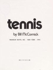 Cover of: Tennis. | Bill McCormick