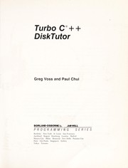 Cover of: Turbo C[plus plus] disk Tutor | Greg Voss