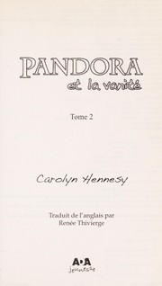 Cover of: Pandora et la vanité
