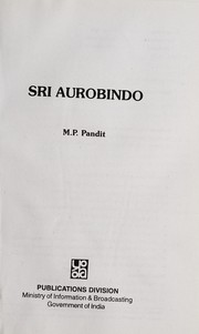 Cover of: Sri Aurobindo