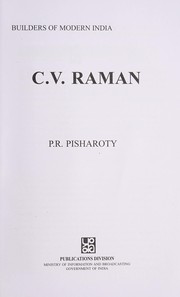Cover of: C.V. Raman | P. R. Pisharoty