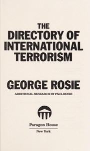 Cover of: The directory of international terrorism | George Rosie