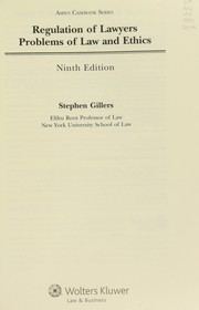 Cover of: Regulation of lawyers | Stephen Gillers