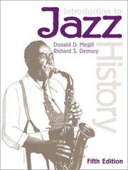 Introduction to jazz history by Donald D. Megill, Richard S. Demory