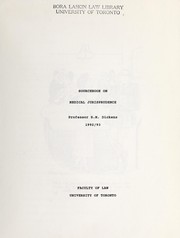 Cover of: Sourcebook on medical jurisprudence | Bernard M. Dickens