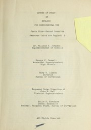 Cover of: A course of study in English for experimental use | Chicago (Ill.). Board of Education. Bureau of Curriculum