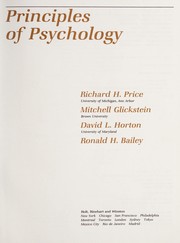 Cover of: Principles of psychology by Richard H. Price ... [et al.].