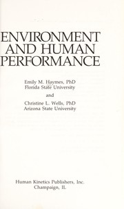 Cover of: Environment and human performance