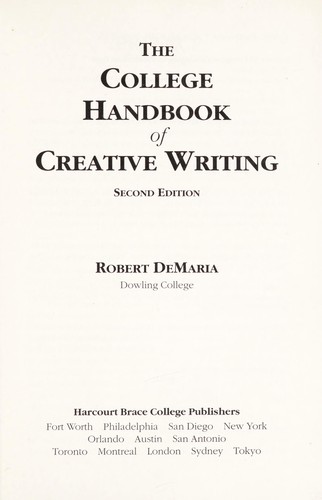 the handbook of creative writing