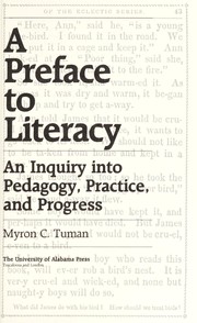 Cover of: A preface to literacy by Myron C. Tuman