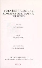 Twentieth-century romance and gothic writers by James Vinson
