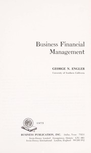 Cover of: Business financial management