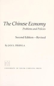 Cover of: The Chinese economy by Jan S. Prybyla