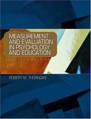 Cover of: Measurement and evaluation in psychology and education