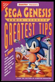 Cover of: GamePro Presents: Sega Genesis Games Secrets: Greatest Tips