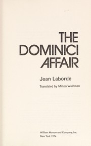 Cover of: The Dominici affair | Jean Laborde