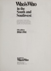Cover of: Who's Who in the South and Southwest, 1980-1981 by 