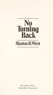 Cover of: No turning back | Marion B. West