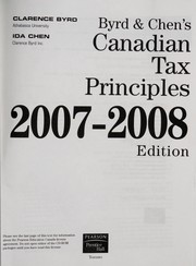 Cover of: Byrd & Chen's Canadian tax principles