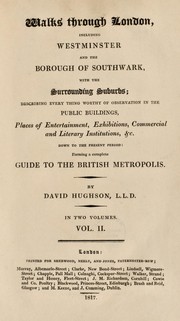 Cover of: Walks through London, including Westminster and the borough of Southwark, with the surrounding suburbs; describing every thing worthy of observation in the public buildings, places of entertainment, exhibitions, commercial and literary institutions, &c. down to the present period: forming a complete guide to the British metropolis | David Hughson