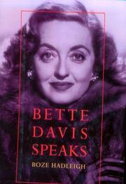 Cover of: Bette Davis speaks by Boze Hadleigh