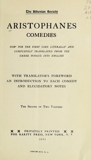 Cover of: Comedies by Aristophanes